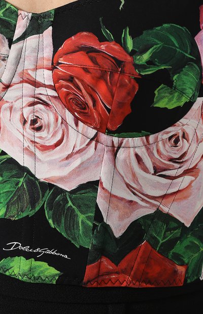 Шелковый топ DOLCE & GABBANA разноцветного цвета по цене 140500 руб., арт. F73G0T/FSAX7, фото 5 Шелковый топ DOLCE & GABBANA, арт. F73G0T/FSAX7, фото 5