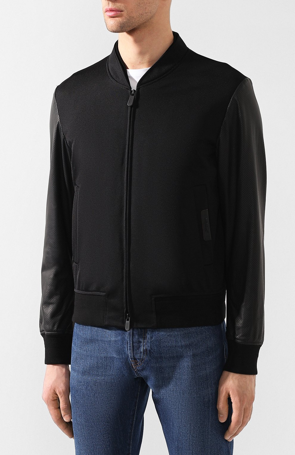 Бомбер с кожаными рукавами ZEGNA, арт. CSCIB2/5S113, фото 3