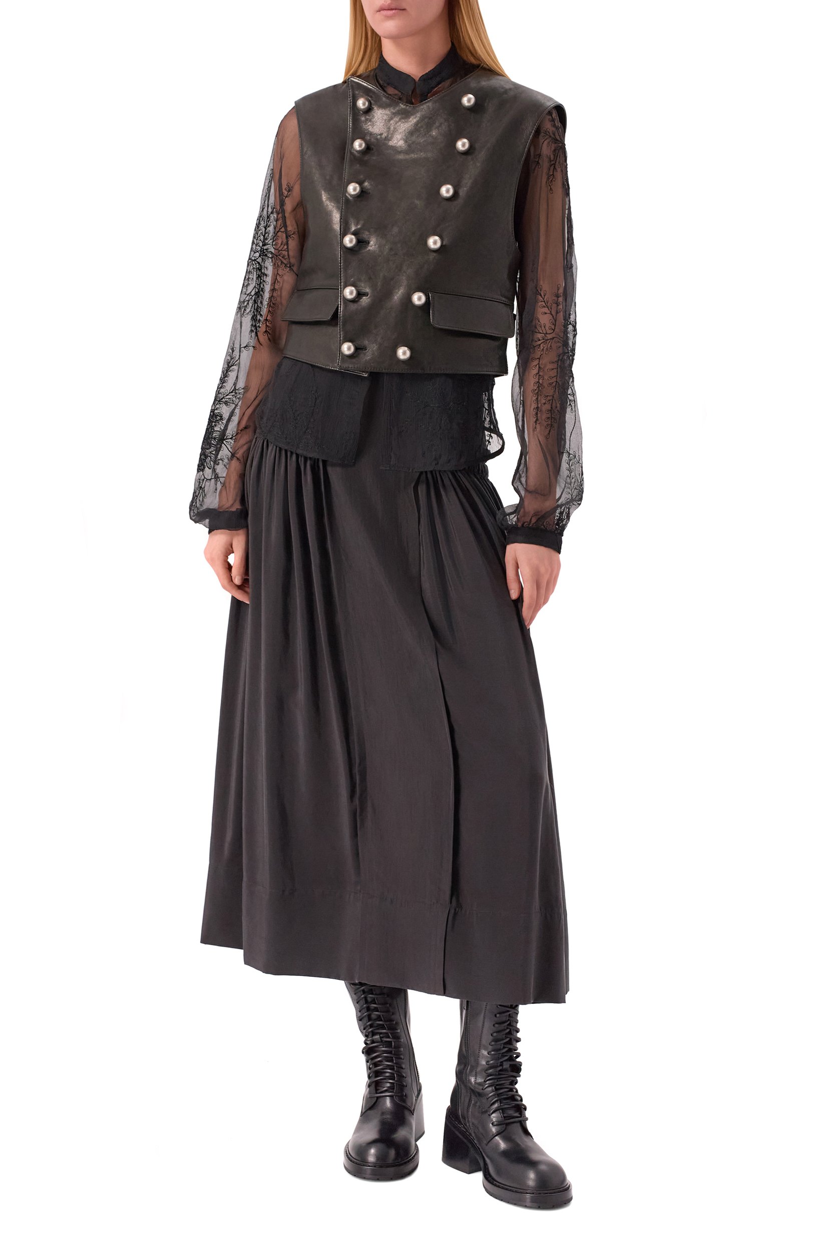 Кожаные ботинки heike ANN DEMEULEMEESTER, арт. B0010066/LT047, фото 3