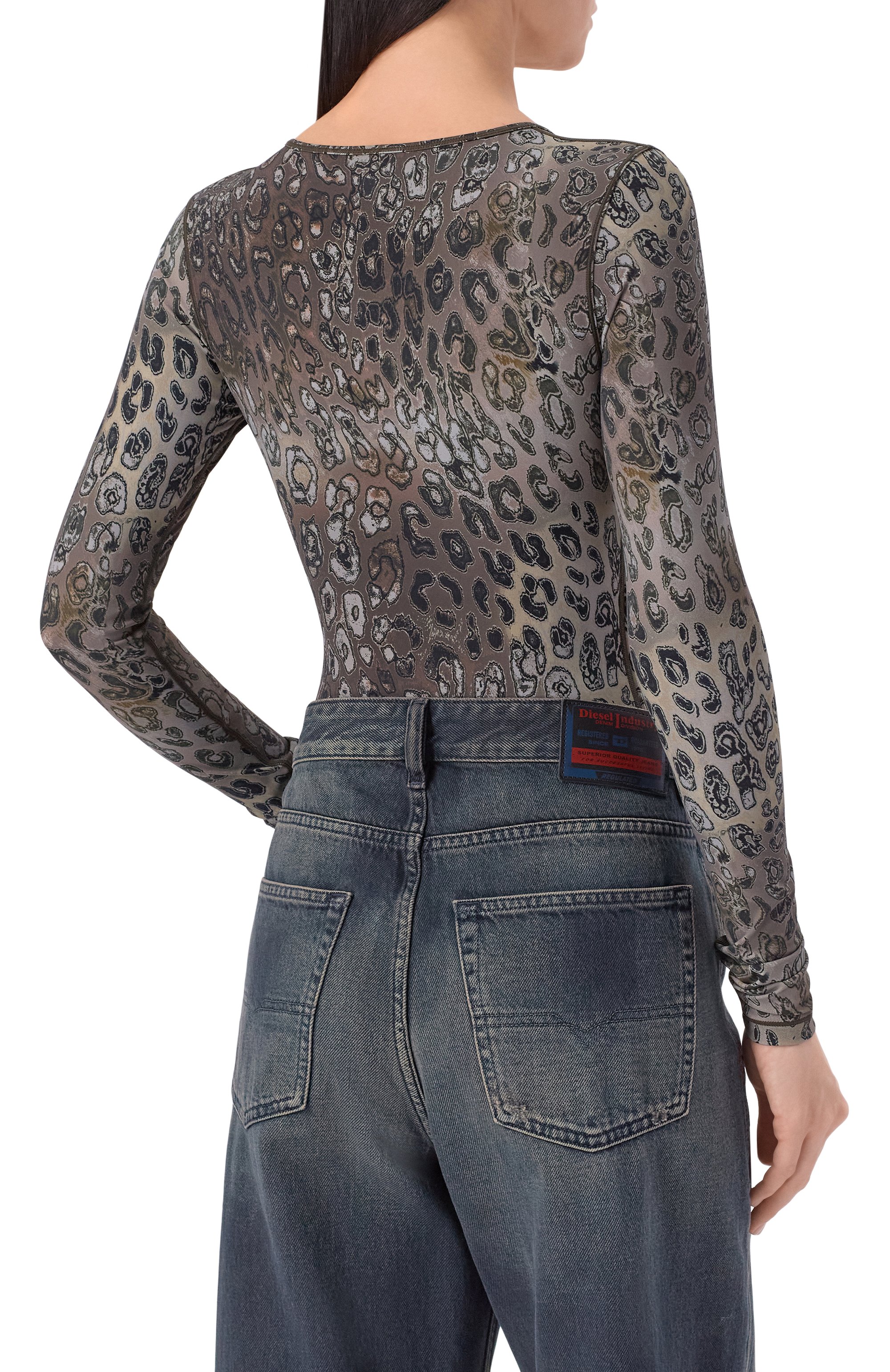 Боди DIESEL леопардового цвета по цене 19850 руб., арт. A22093/0GFCK, фото 4 Боди DIESEL, арт. A22093/0GFCK, фото 4