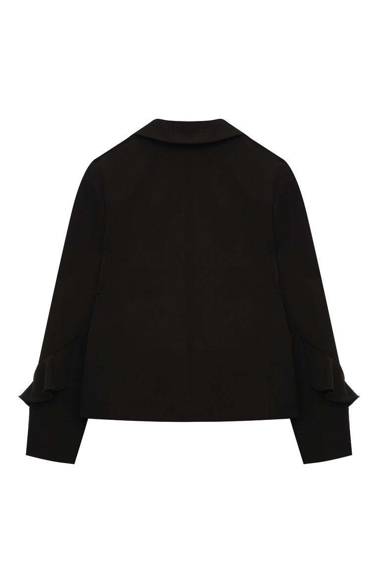 Детский жакет MSGM KIDS черного цвета, арт. S4MSJGJK158 | Фото 2 (Рукава: Длинные; Материал внешний: Синтетический материал; Материал подклада: Синтетический материал; Девочки Кросс-КТ: Жакет-одежда)