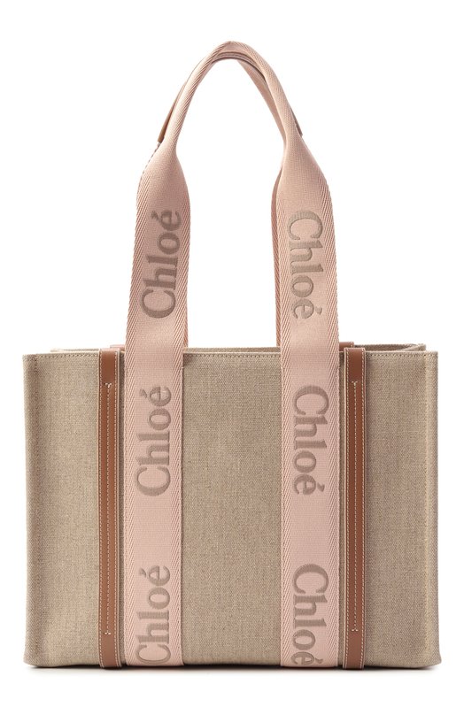 Сумка-тоут Woody medium Chloé CHC23AS383L17 Бежевый  CHC23AS383L17 Фото 6