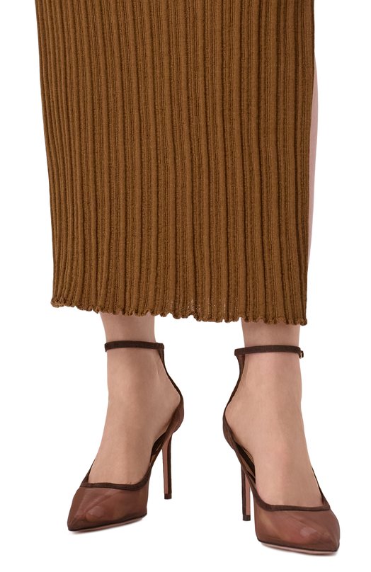 Туфли Love Affair Mesh 85 Aquazzura LAMMIDP0/FMD Коричневый  LAMMIDP0/FMD Фото 2