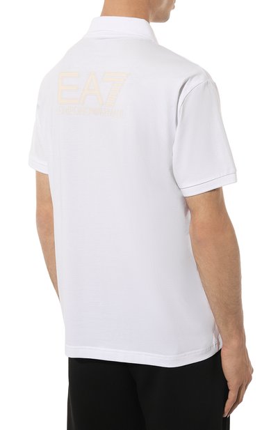 Хлопковое поло EA7 белого цвета по цене 9725 руб., арт. 6DPF16/PJVQZ/3XL, фото 4 Хлопковое поло EA7, арт. 6DPF16/PJVQZ/3XL, фото 4