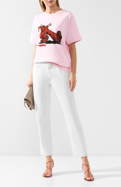 Хлопковая футболка MARC JACOBS (THE) светло-розового цвета по цене 11050 руб., арт. M4007844, фото 2 Хлопковая футболка MARC JACOBS (THE), арт. M4007844, фото 2