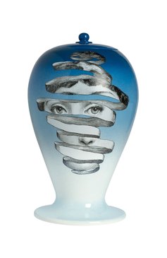 Ваза melafisico FORNASETTI синего цвета, арт. F0R-10550 | Фото 1 (О�граничения доставки: fragile-2)