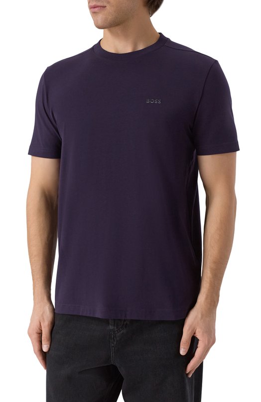 Хлопковая футболка BOSS Green 50506373 Фиолетовый  50506373 Фото 3