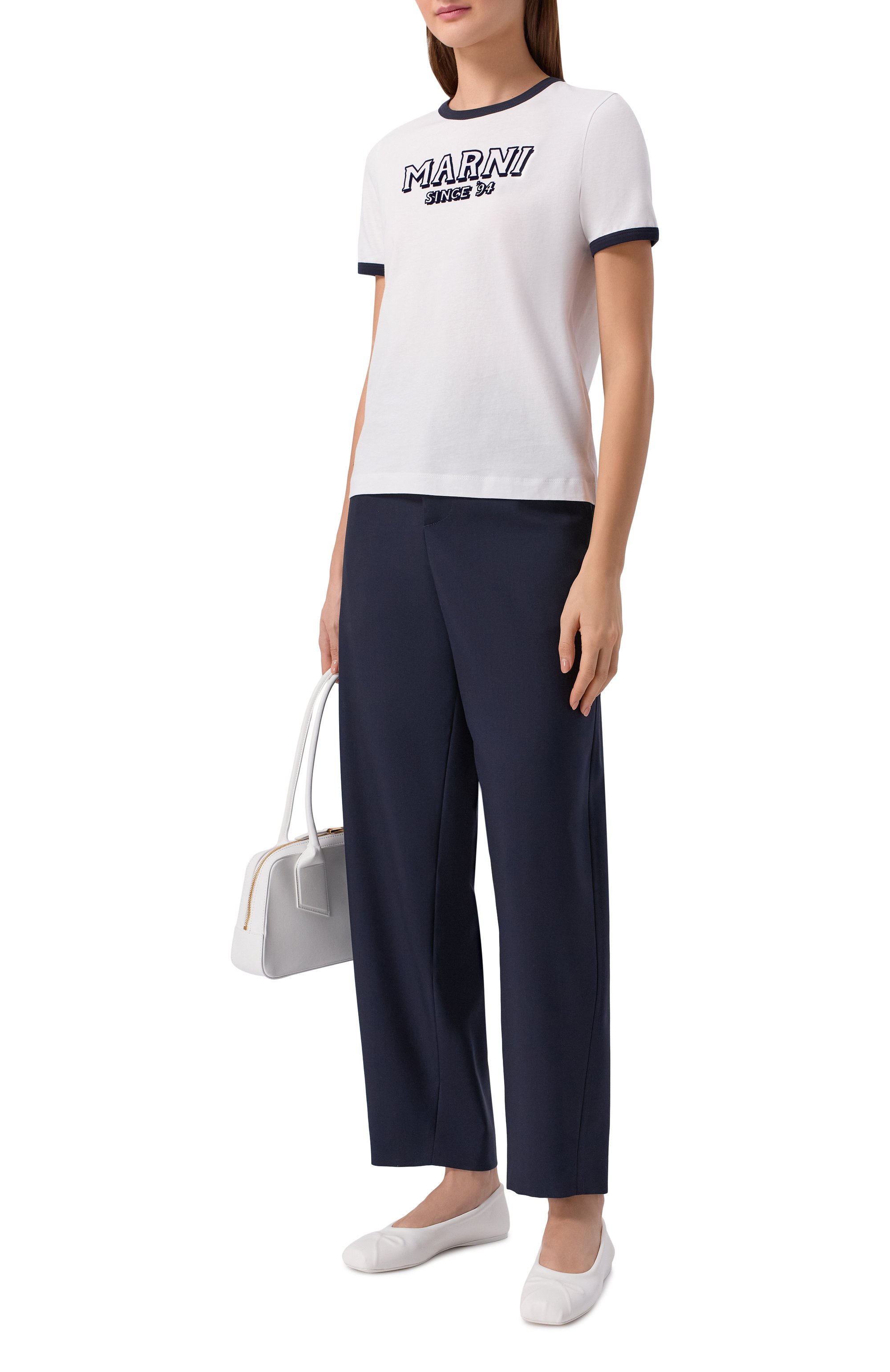 Хлопковая футболка MARNI, арт. THJE0390P0/USCY91, фото 2