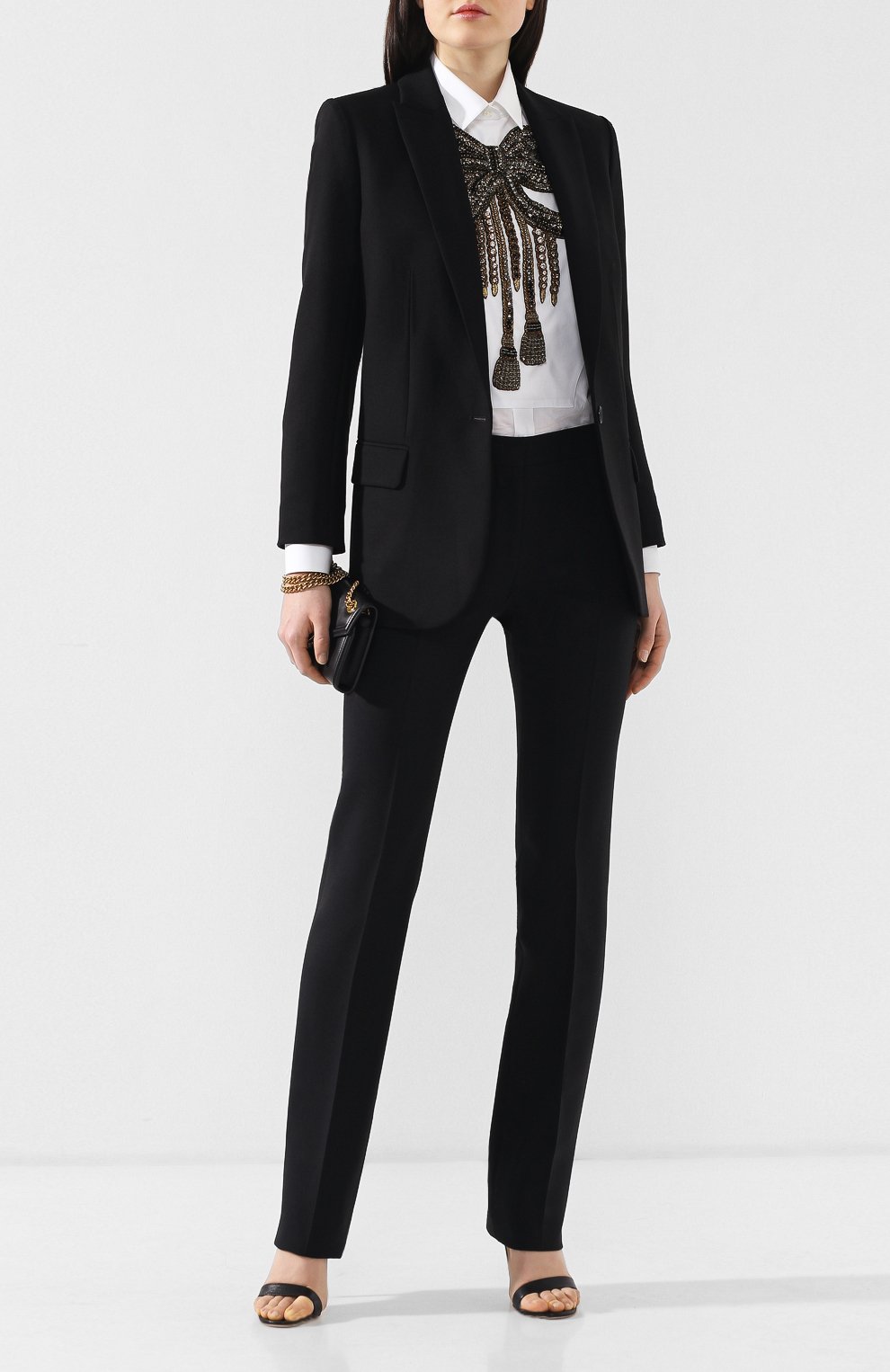 Брюки из шерсти и шелка ALEXANDER MCQUEEN, арт. 553297/QMJ09, фото 2