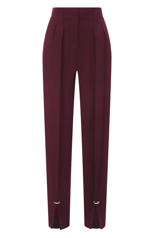 Брюки из вискозы и шерсти Mugler 25F1PA0448196 Бордовый 25F1PA0448196