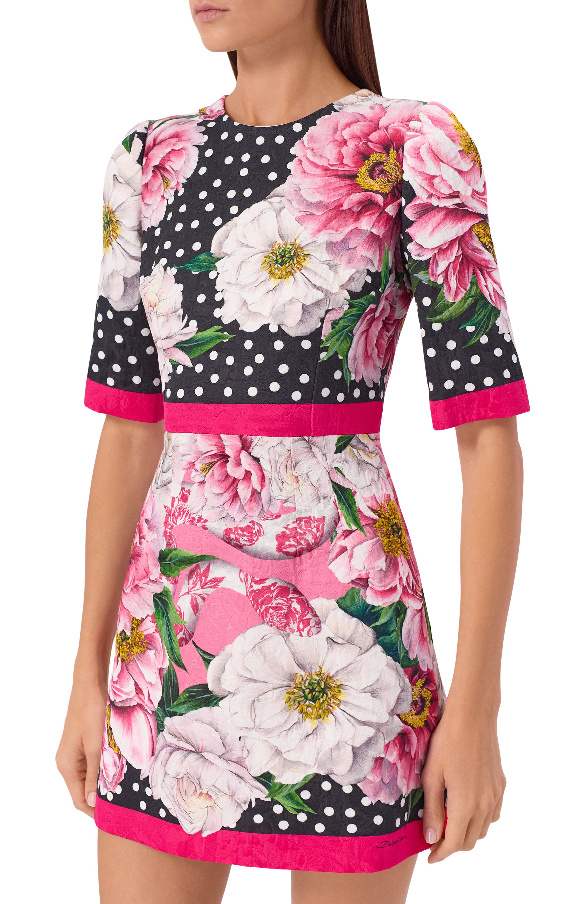 Платье из хлопка и вискозы DOLCE & GABBANA, арт. I6JP9W/FPTA5, фото 3