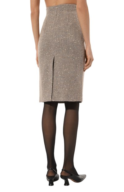 Шерстяная юбка LORENA ANTONIAZZI бежевого цвета по цене 86950 руб., арт. I2406G045A/4672, фото 4 Шерстяная юбка LORENA ANTONIAZZI, арт. I2406G045A/4672, фото 4