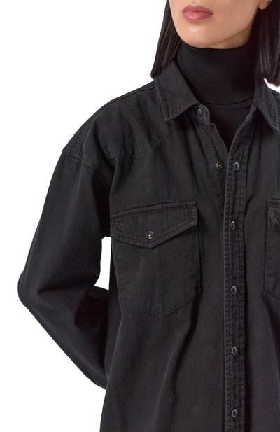 Джинсовая рубашка MOTHER черного цвета по цене 42450 руб., арт. 21306-1494/A/THE EXES AND 0HS, фото 5 Джинсовая рубашка MOTHER, арт. 21306-1494/A/THE EXES AND 0HS, фото 5