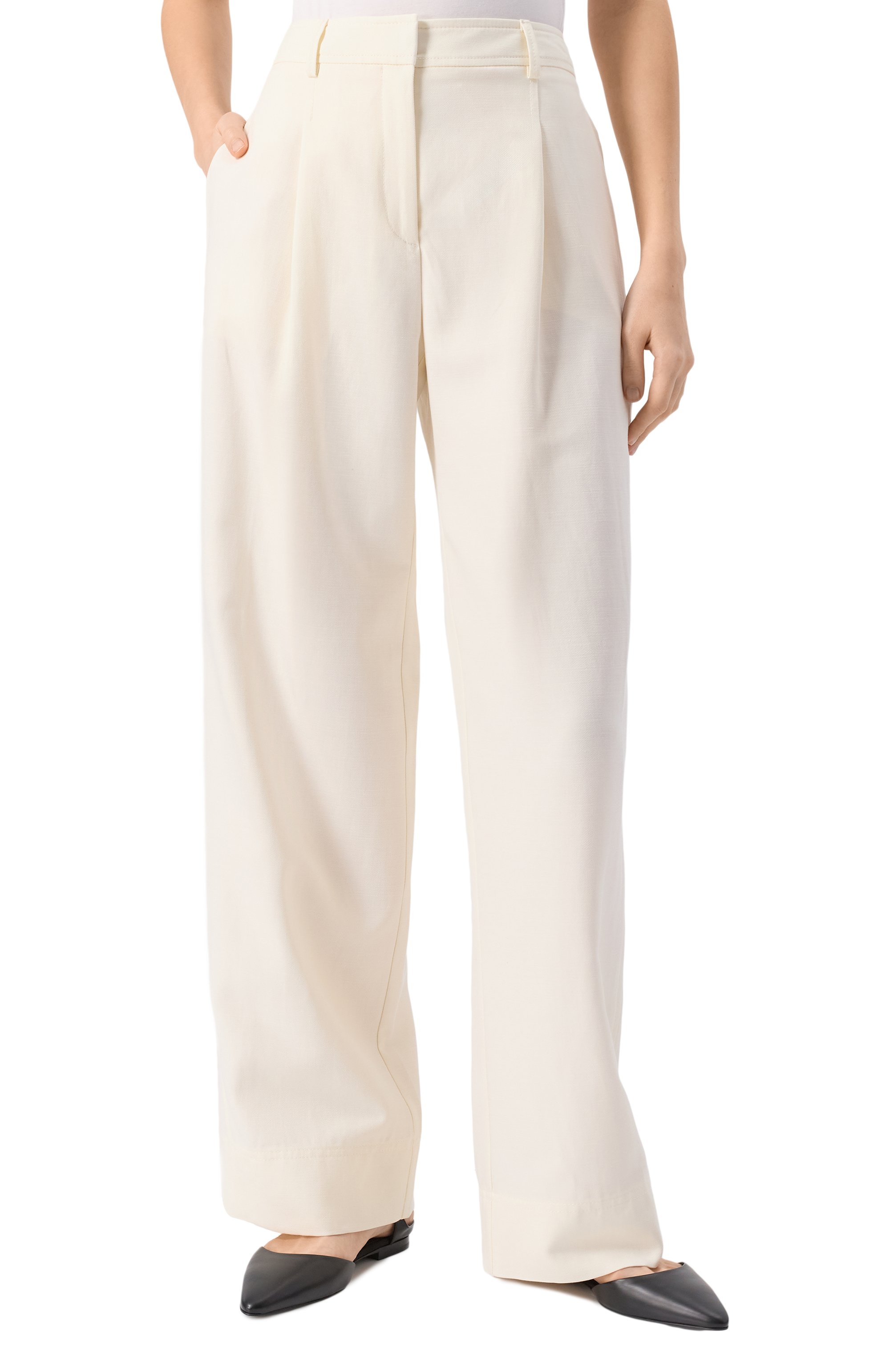 Брюки из хлопка и лиоцелла BOSS ORANGE, арт. 50546207, фото 3