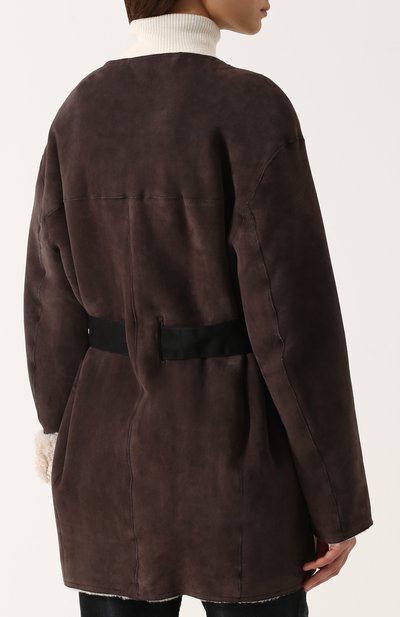 Приталенная дубленка с поясом ISABEL MARANT, арт. MA0278-17A001I/ARSENE, фото 4