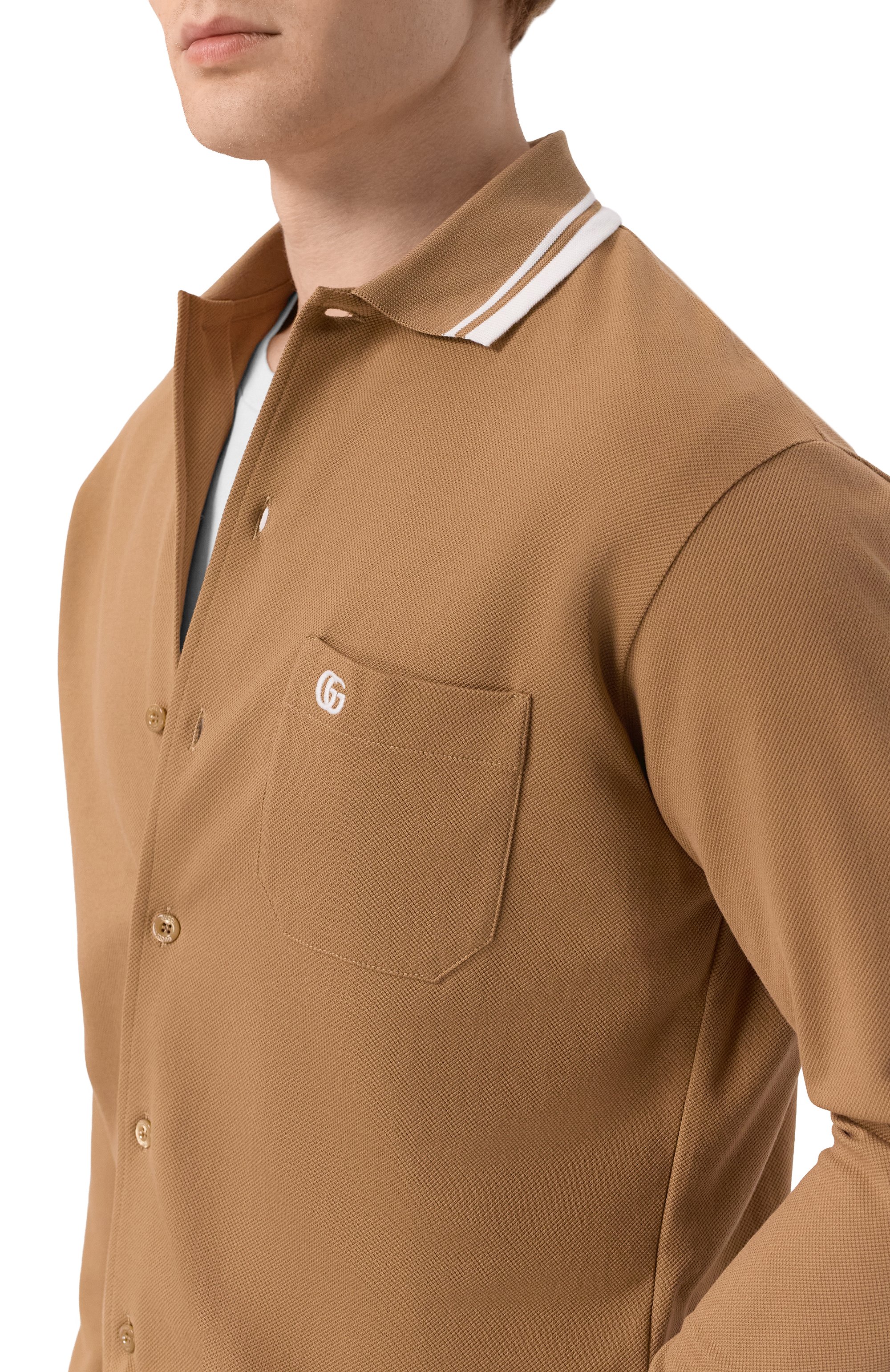 Хлопковая рубашка GUCCI, арт. 815513/XJG16, фото 5