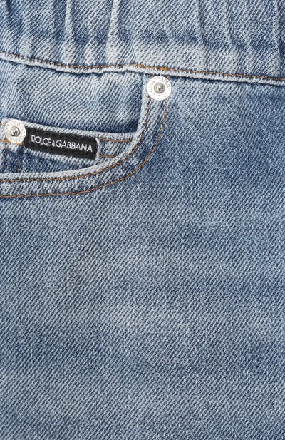 Джинсовые шорты DOLCE & GABBANA голубого цвета по цене 42950 руб., арт. L43Q69/LDD83_001, фото 3 Джинсовые шорты DOLCE & GABBANA, арт. L43Q69/LDD83_001, фото 3