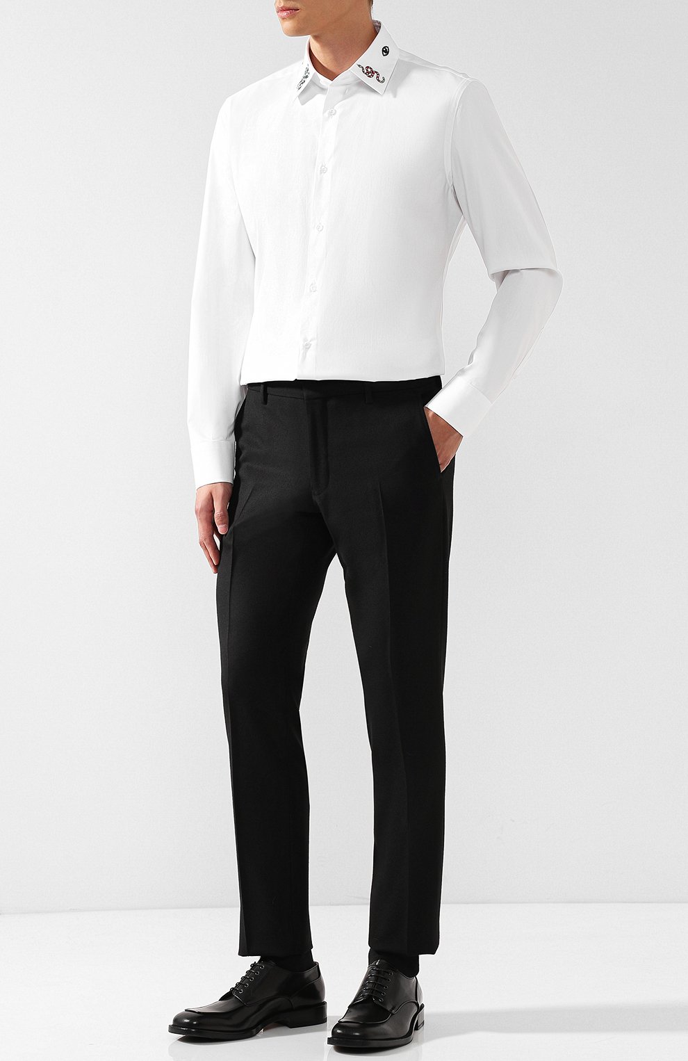 Хлопковая рубашка с воротником кент GUCCI, арт. 523500/Z341L, фото 2