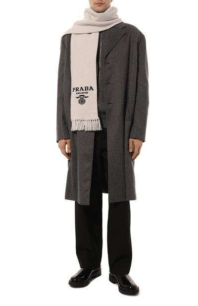 Шарф из шерсти и кашемира PRADA, арт. UMS392-1YMW-F0K74-202, фото 2