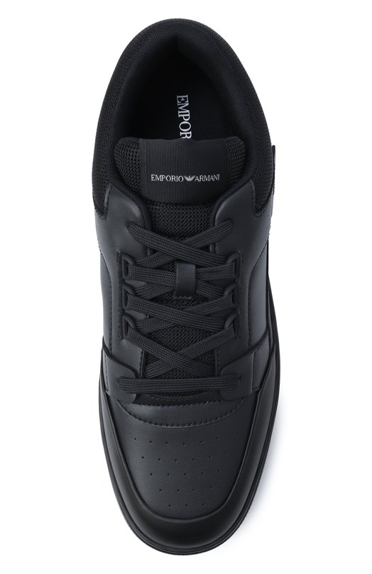 Кожаные кеды Emporio Armani EM002855/AF18018 Чёрный  EM002855/AF18018 Фото 6