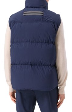 Мужской пуховый жилет CANADA GOOSE темно-синего цвета, арт. 2804M | Фото 4 (Материал внешний: Синтетический материал; Длина (верхняя одежда): Короткие; Материал подклада: Синтетический материал; Материал утеплителя: Пух и перо; Мужское Кросс-КТ: жилеты-объемные; Стили: Кэжуэл)
