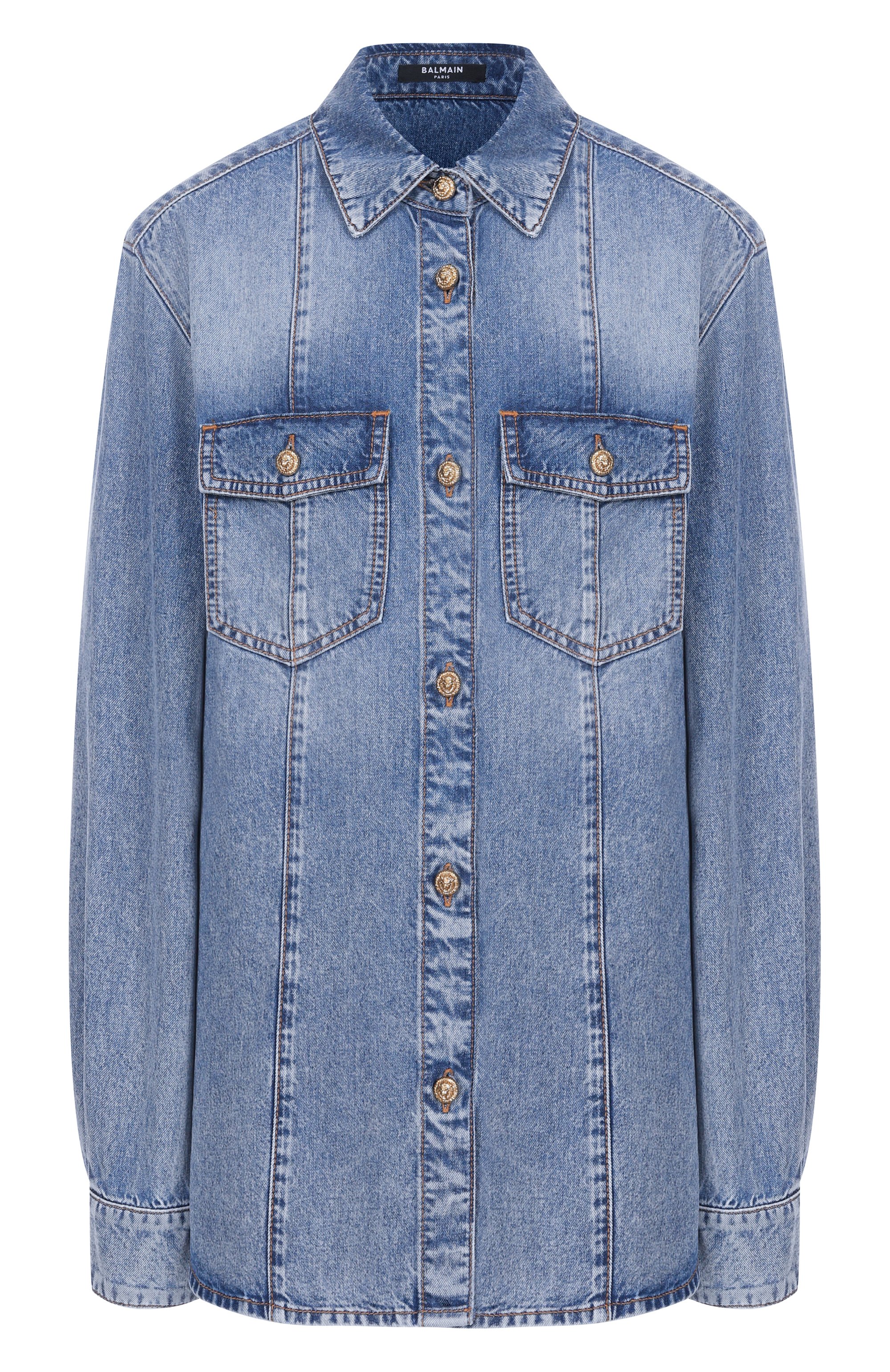 Джинсовая рубашка BALMAIN, арт. FF0HC080/DF97, фот�о 1