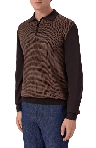 Поло из шерсти и шелка CORNELIANI, арт. 28M587/2A25144, фото 3