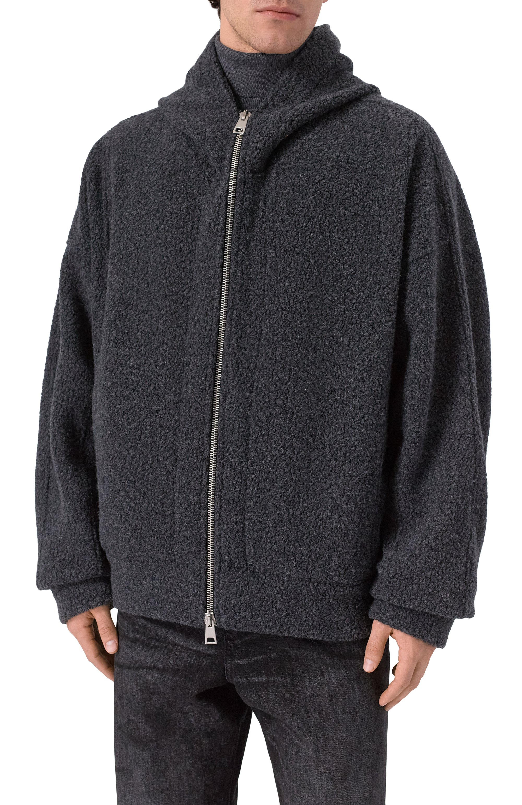 Куртка ANDREA YA'AQOV темно-серого цвета по цене 94100 руб., арт. 25MHIT24/W00L, фото 3 Куртка ANDREA YA'AQOV, арт. 25MHIT24/W00L, фото 3