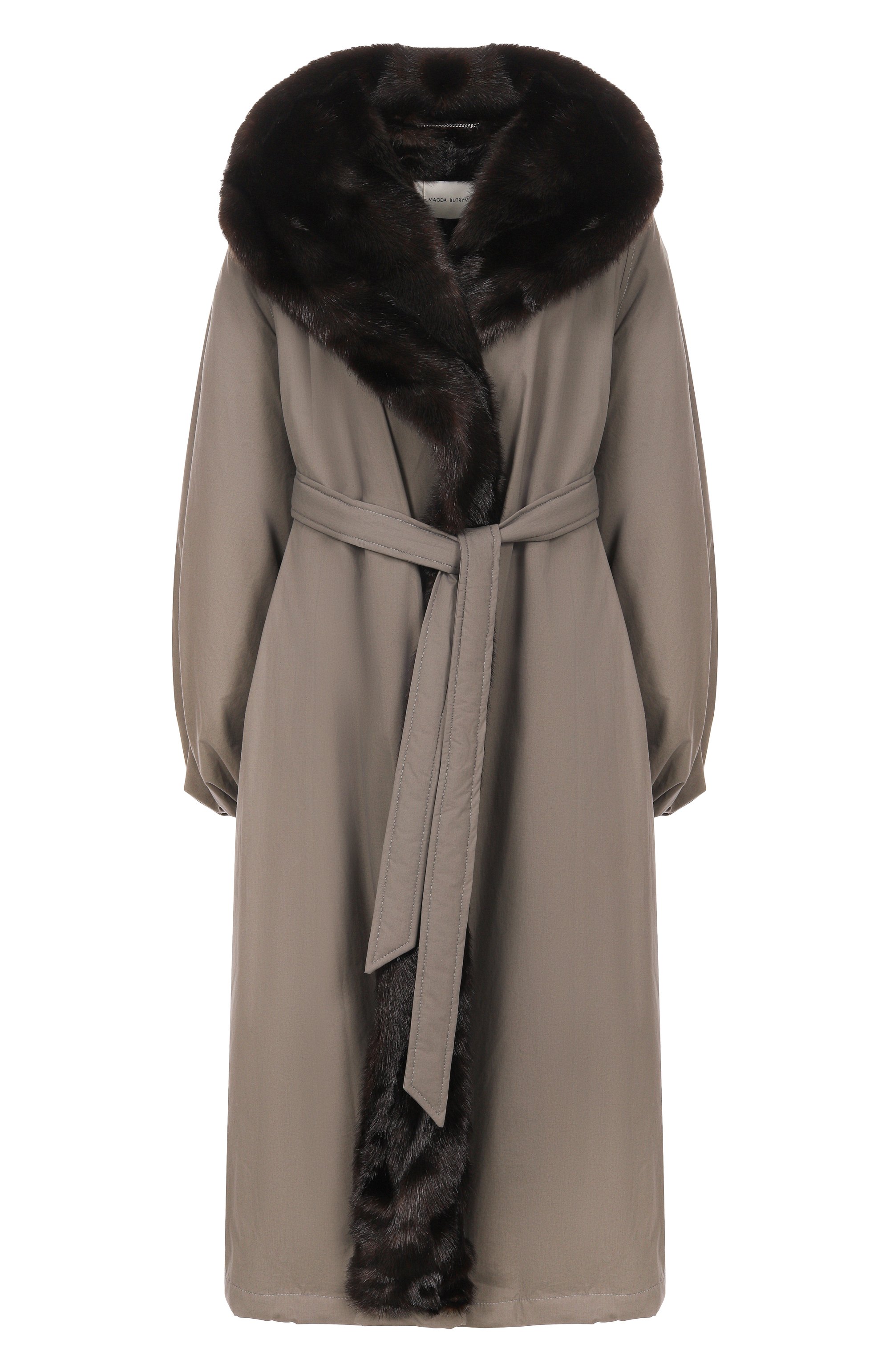 Хлопковое пальто �с отделкой из экомеха MAGDA BUTRYM, арт. 226925, фото 1