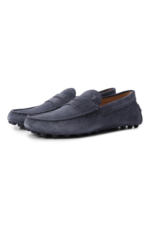 Замшевые мокасины Gommino Bubble Tod’s XXM52K00640RE0 Синий XXM52K00640RE0