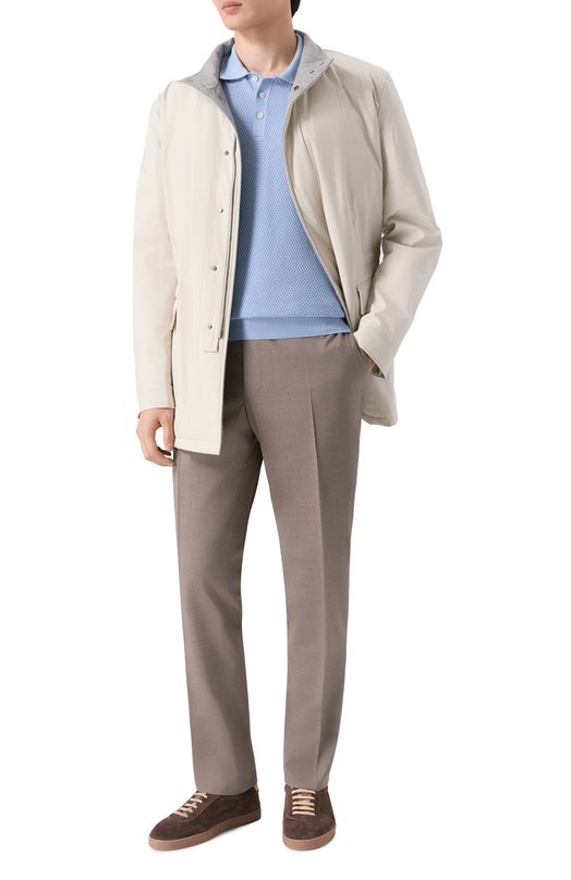 Шерстяные брюки Canali 71019/EU00551 Бежевый  71019/EU00551 Фото 2