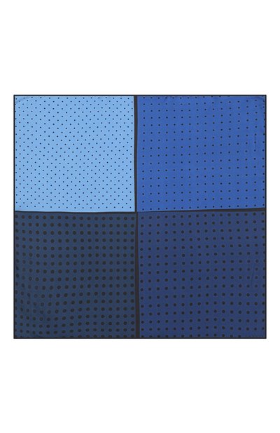 Шелковый платок LANVIN синего цвета по цене 7250 руб., арт. 3471/HANDKERCHIEF, фото 3 Шелковый платок LANVIN, арт. 3471/HANDKERCHIEF, фото 3