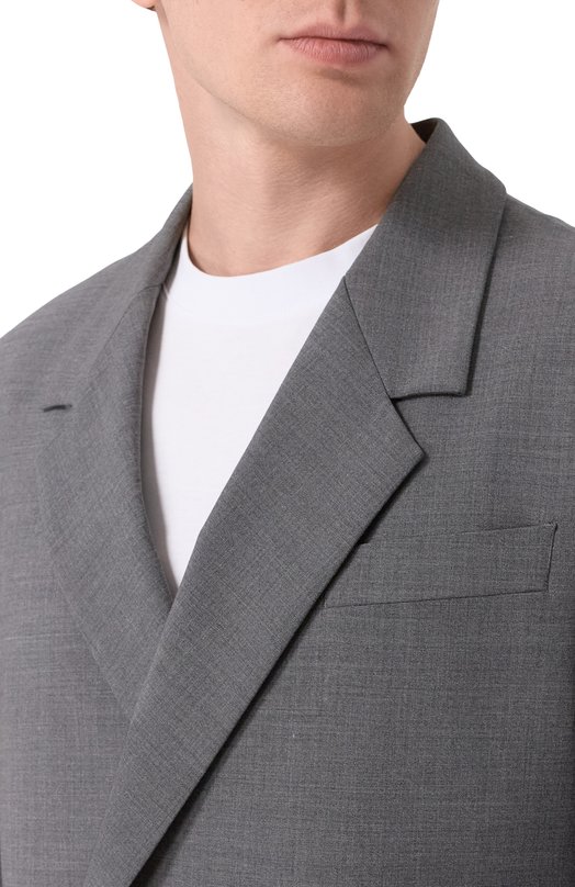 Шерстяной пиджак MSGM 4040MG05/267100 Серый  4040MG05/267100 Фото 5