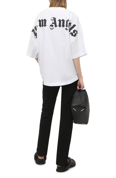 Хлопковая футболка PALM ANGELS белого цвета по цене 24150 руб., арт. PWAA023S21JER0030110, фото 2 Хлопковая футболка PALM ANGELS, арт. PWAA023S21JER0030110, фото 2