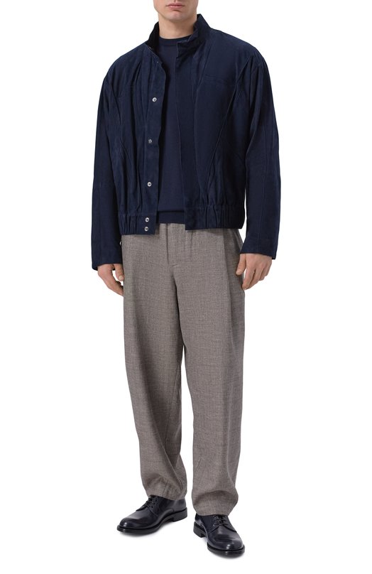 Замшевый бомбер Giorgio Armani GM003586/AF24918 Синий  GM003586/AF24918 Фото 2