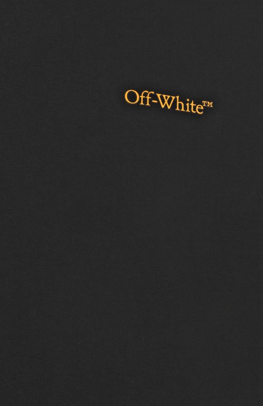 Хлопковая футболка Off-White 0MAA120S25JER00D Чёрный  0MAA120S25JER00D Фото 6