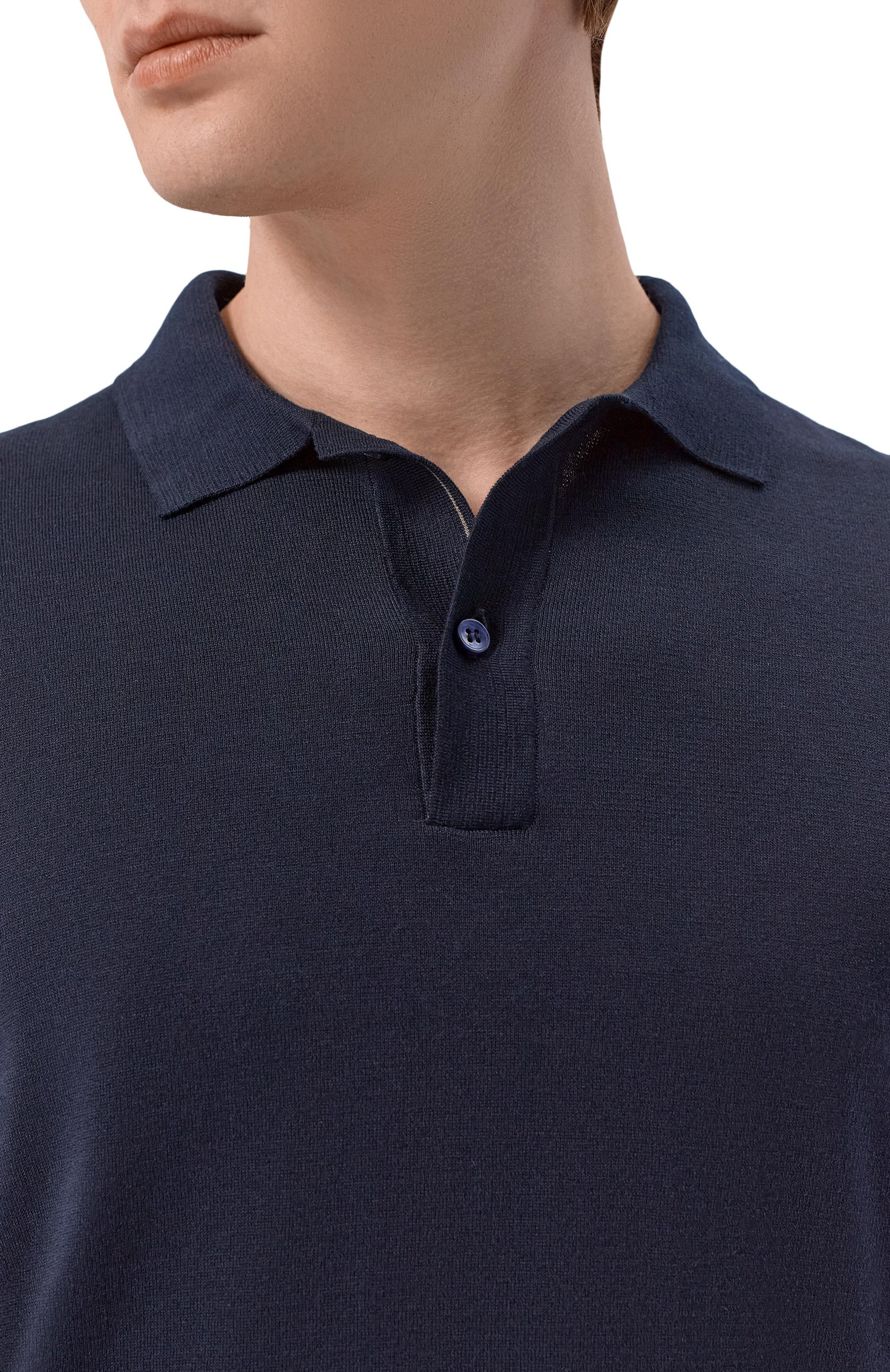 Поло из шелка и хлопка PAUL&SHARK, арт. 26411608_001, фото 5