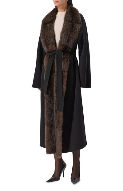 Пальто из шерсти и кашемира с воротником из соболя MVST, арт. FTBPL-Y326-1SB/LP1432, фото 3