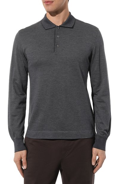 Поло из хлопка и шелка ZEGNA, арт. UC381A6/C748, фото 3