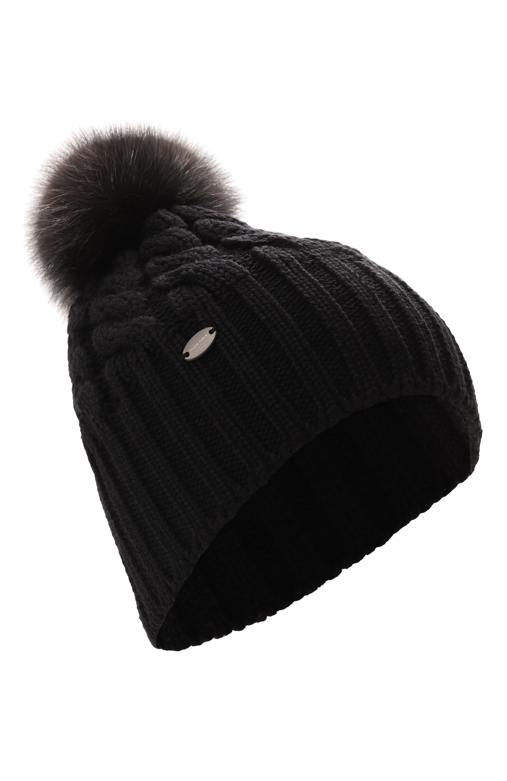 Шерстяная шапка mona с отделкой из соболя BLACK SABLE, арт. BS-24016, фото 1