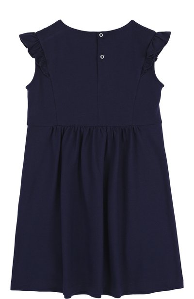 Хлопковое платье с бантом и контрастной отделкой GUCCI синего цвета по цене 30950 руб., арт. 503462/X9N98, фото 2 Хлопковое платье с бантом и контрастной отделкой GUCCI, арт. 503462/X9N98, фото 2