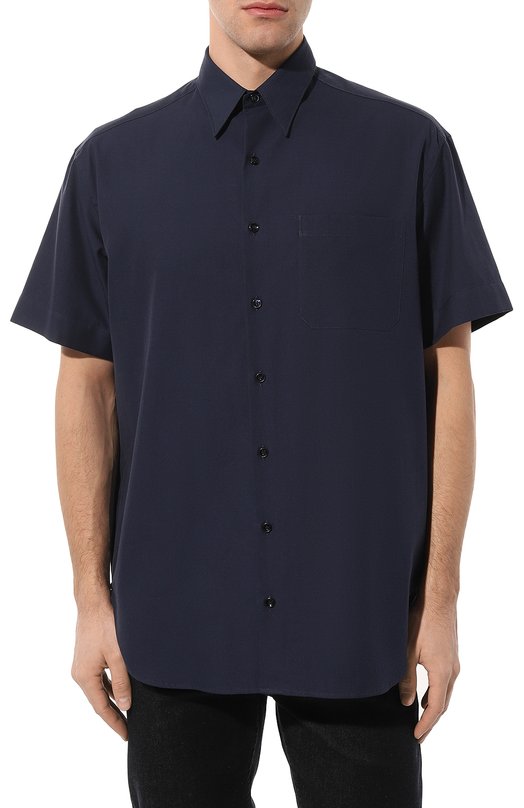 Хлопковая рубашка Giorgio Armani 4SGCC099/T04S6 Синий  4SGCC099/T04S6 Фото 3