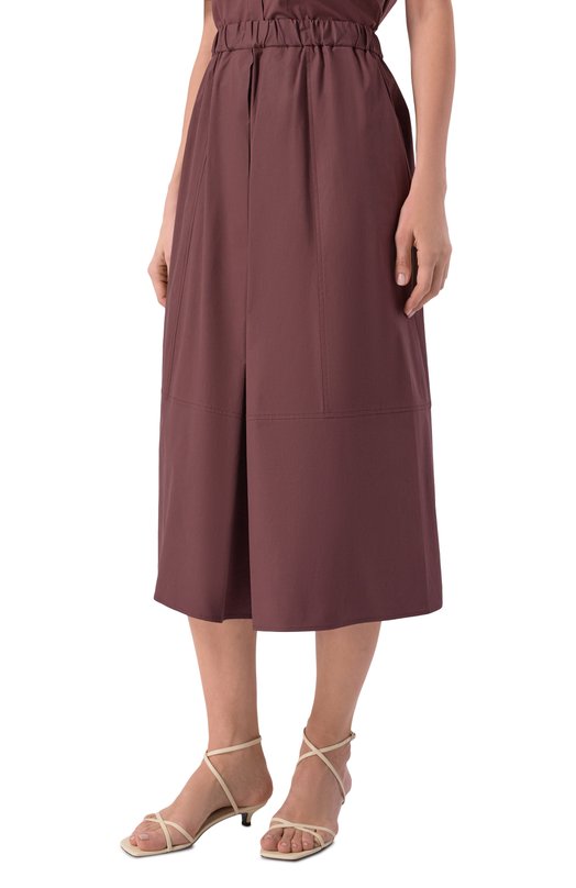 Хлопковая юбка Antonelli Firenze Q9715/135B Коричневый  Q9715/135B Фото 3