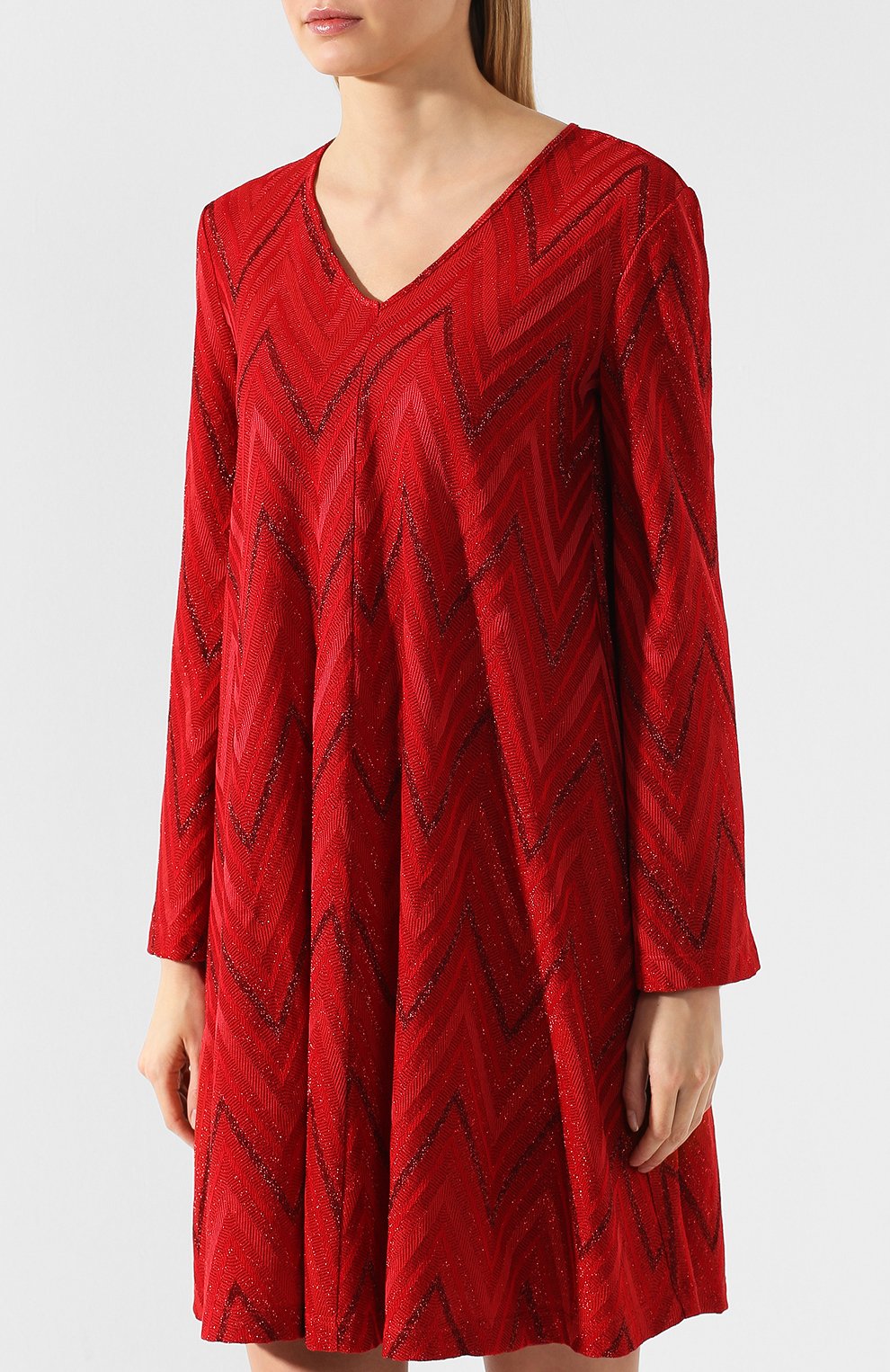 Платье свободного кроя M MISSONI красного цвета по цене 33700 руб., арт. 2DG00020/2J0005, фото 3 Платье свободного кроя M MISSONI, арт. 2DG00020/2J0005, фото 3