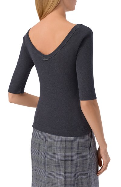 Хлопковая футболка BRUNELLO CUCINELLI, арт. MPTC8FX220, фото 4