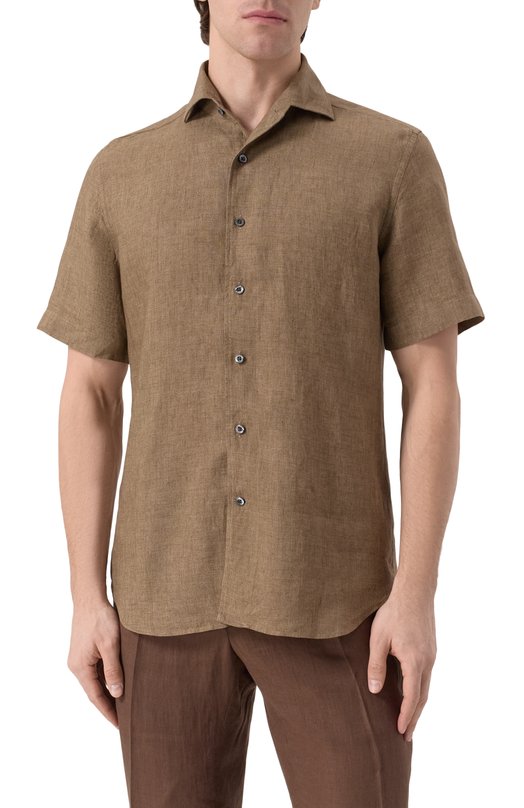 Льняная рубашка Corneliani 25I126-2511334 Бежевый  25I126-2511334 Фото 3