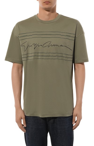 Хлопковая футболка GIORGIO ARMANI, арт. GM000159/TE10333, фото 3