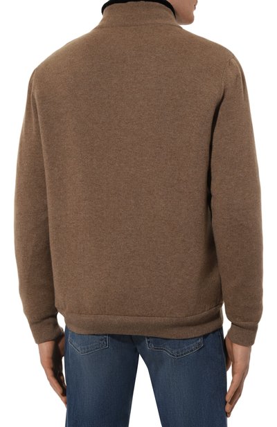 Кашемировый кардиган с подкладкой из овчины KITON коричневого цвета по цене 999000 руб., арт. UMK148936HE, фото 4 Кашемировый кардиган с подкладкой из овчины KITON, арт. UMK148936HE, фото 4