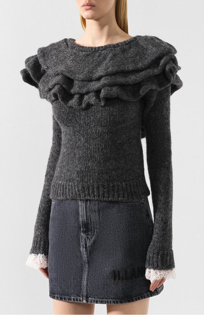 Свитер PHILOSOPHY DI LORENZO SERAFINI серого цвета по цене 59950 руб., арт. A0935/7104, фото 3 Свитер PHILOSOPHY DI LORENZO SERAFINI, арт. A0935/7104, фото 3