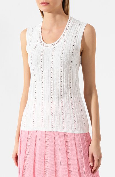 Топ из смеси вискозы и шерсти M MISSONI белого цвета по цене 17150 руб., арт. 2DJ00020/2K0003, фото 3 Топ из смеси вискозы и шерсти M MISSONI, арт. 2DJ00020/2K0003, фото 3